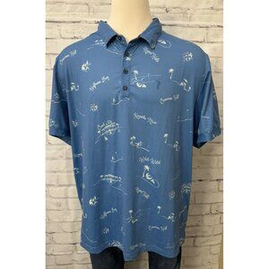 William Murray XXL Jamaican Me Drink Blue Polo Golf Shirt‎ Novelty Halfmoon Bay